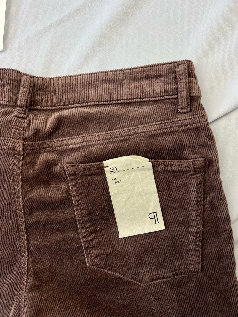 Pilcro The Yaya High Rise Flare Kick Corduroy Pants - Ankle Brown NEW - Size 31 - Picture 9 of 9
